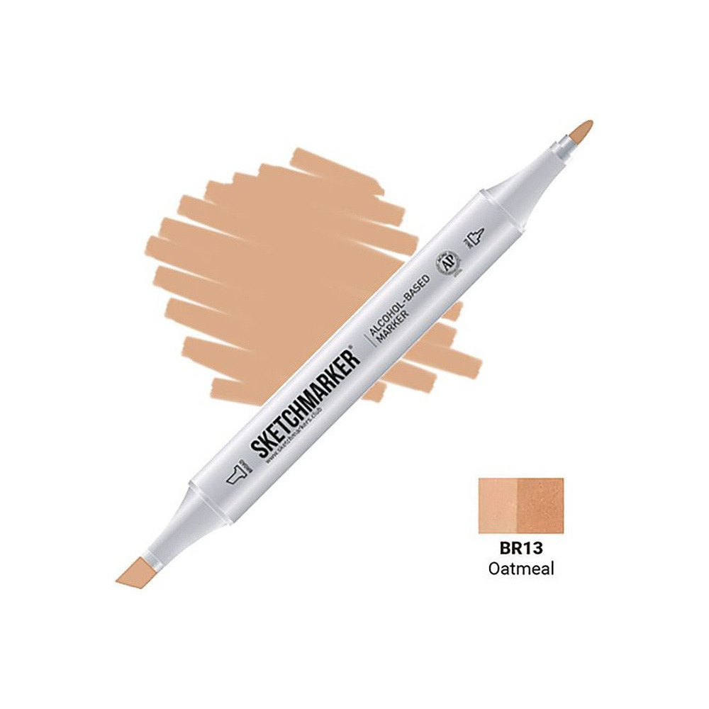Маркер перманентный двусторонний "Sketchmarker", BR13 овсянка