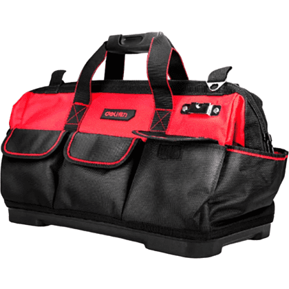 Сумка для инструментов Deli "DL430320", 475x220x310 мм, 14 карманов, черный, красный
