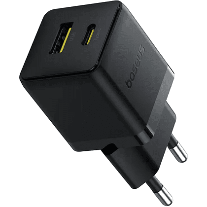 Сетевое зарядное устройство Baseus "Palm", Fast Charger, C+U, 30W, EU, Cluster Black - 2