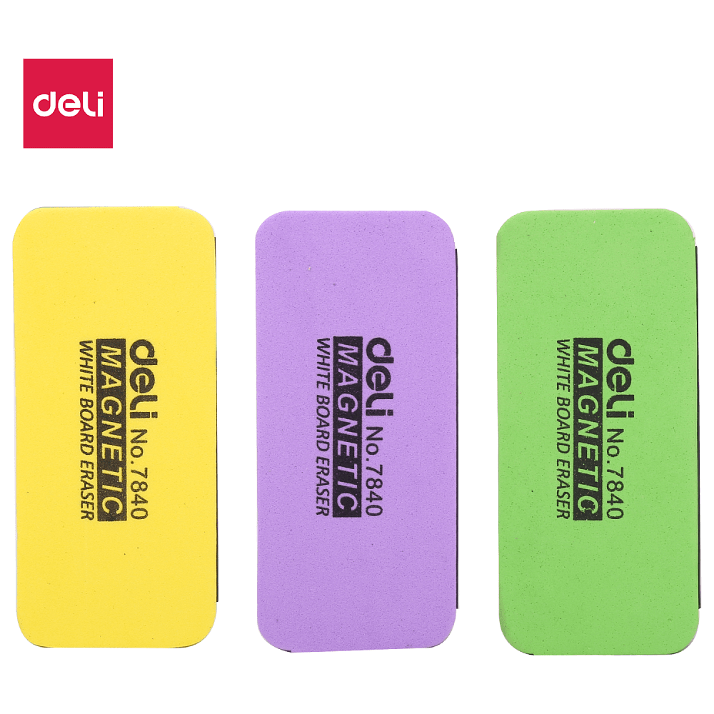 Щетка для доски магнитная "Deli", 110x50x30 мм., ассорти