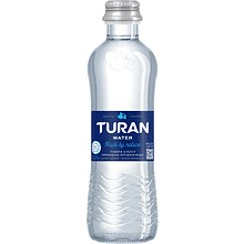 Вода минеральная питьевая "Тuran", газированная, 0.25 л, стеклянная бутылка