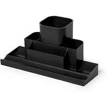 Подставка для канцелярских мелочей "Башня", 160x100x140 мм, черный