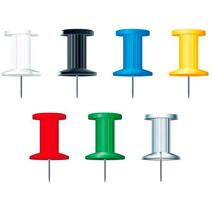 Иглы-кнопки "Пешки", 25 шт, ассорти - 2