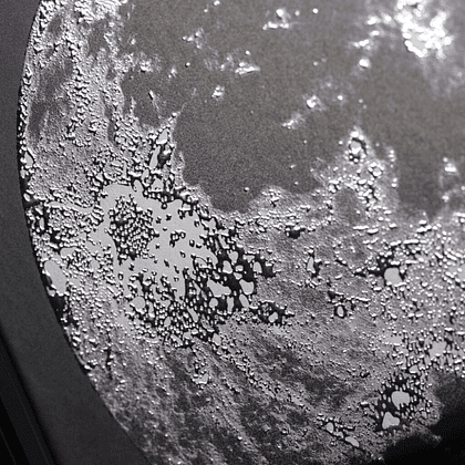 Блокнот "Cosmic moon", А5, 96 листов, линейка, на резинке, черный - 5