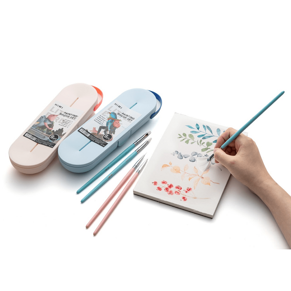 Набор кистей для рисования "Himi Little Bird", синтетика, 8 шт - 8