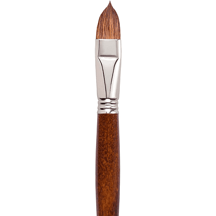 Кисть "Escoda Versatil Brush L/H", синтетика, темно-коричневый, плоская, №18 - 2