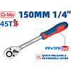 Ключ-трещотка "DongCheng D032101", 1/4", 335 мм, 45 зубьев - 2