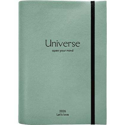 Ежедневник датированный "Universe" 2026, А5, 352 страницы, мятный