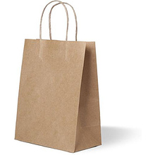 Пакет бумажный 260х150х350 Крафт 70, с кручеными ручками