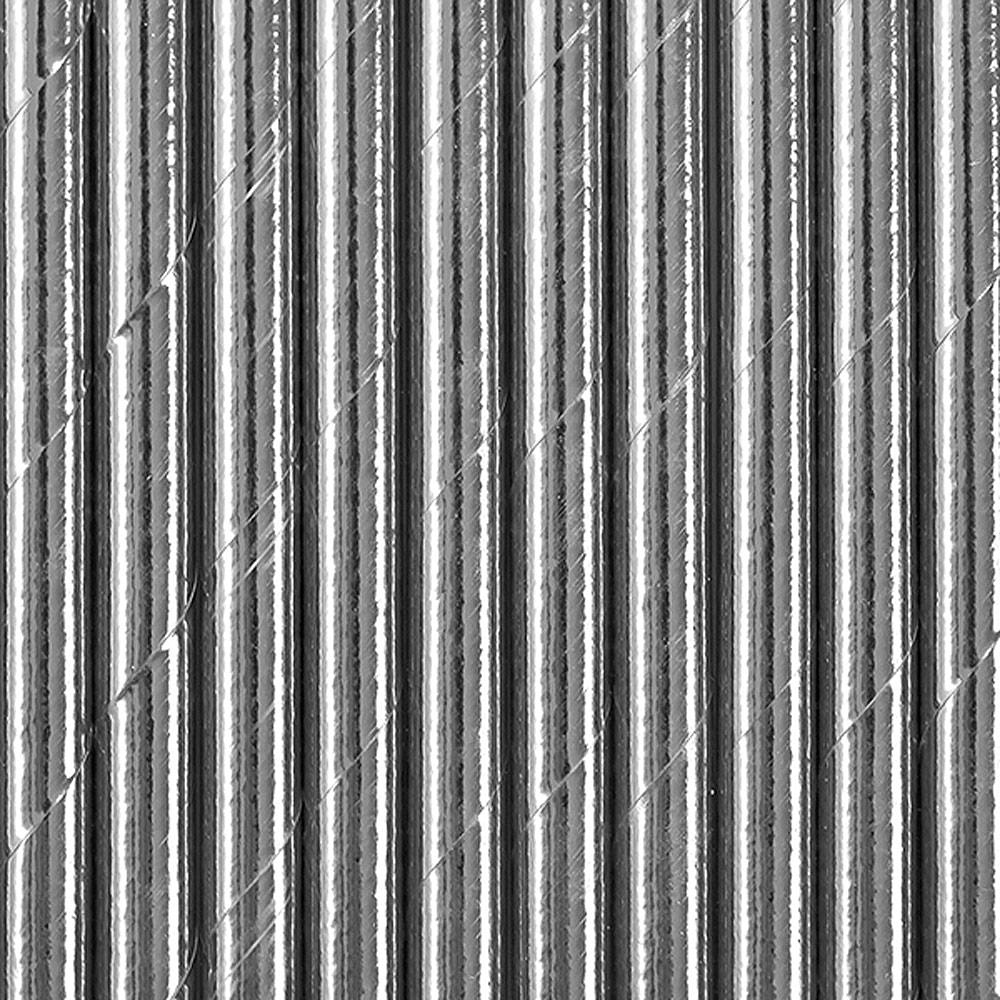 Трубочки бумажные, 19.5 см, 10 шт, серебристые