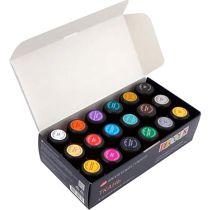 Краска акриловая по ткани "Декола", набор 18 цветов, 20 мл, банки - 4