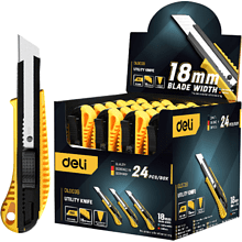Нож строительный Deli YS EDL003B