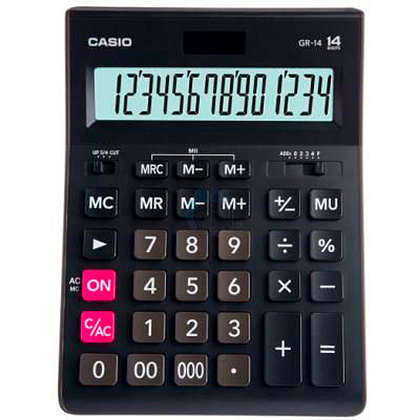 Калькулятор настольный Casio "GR-14", 14-разрядный, черный - 3