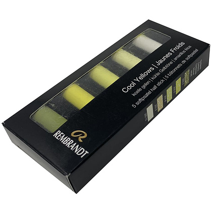 Набор мягкой пастели "Rembrandt Half Pastel", 5 цветов, холодные желтые - 3