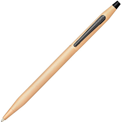Ручка шариковая автоматическая "Cross Classic Century Brushed Rose-Gold PVD", 0.7 мм, розовое золото, черный, стерж. черный - 2