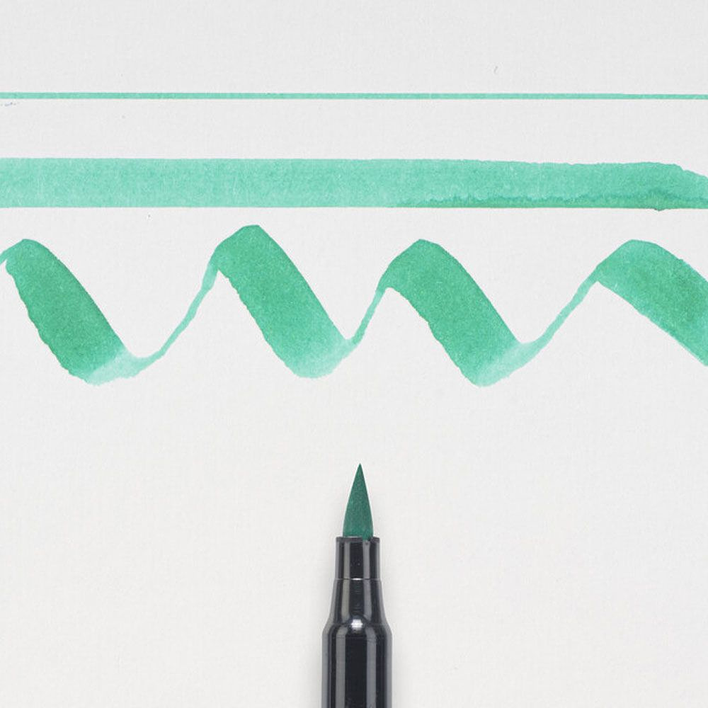 Маркер акварельный "Koi Color Brush", сине-зеленый - 2