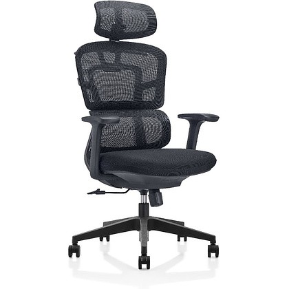 Кресло для руководителя SitZone U-062A сетка, пластик, черный, -30%