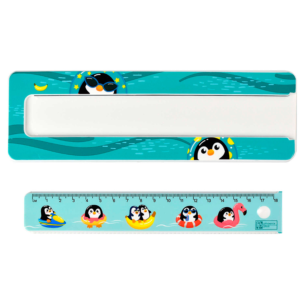 Пенал "Пингвины" с линейкой, 1 отделение - 5