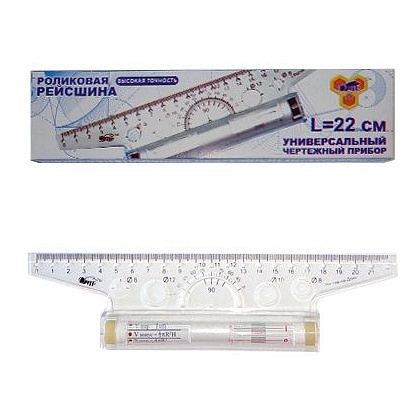 Линейка "Рейсшина", 22 см, прозрачный