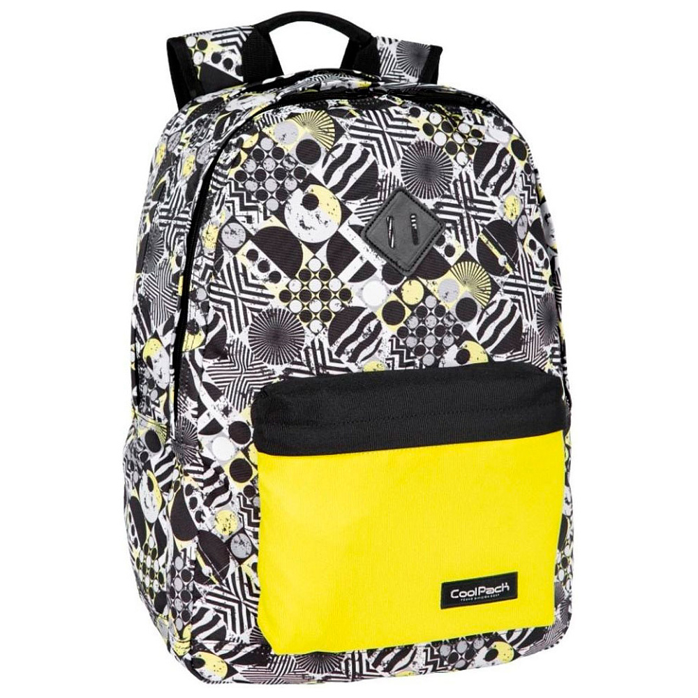 Рюкзак молодежный CoolPack "Scout Tic Tac", белый, черный, желтый