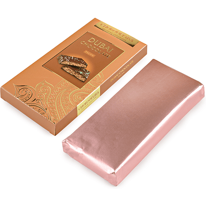 Шоколад молочный "Dubai Pecan", 180 гр, с начинкой - 2