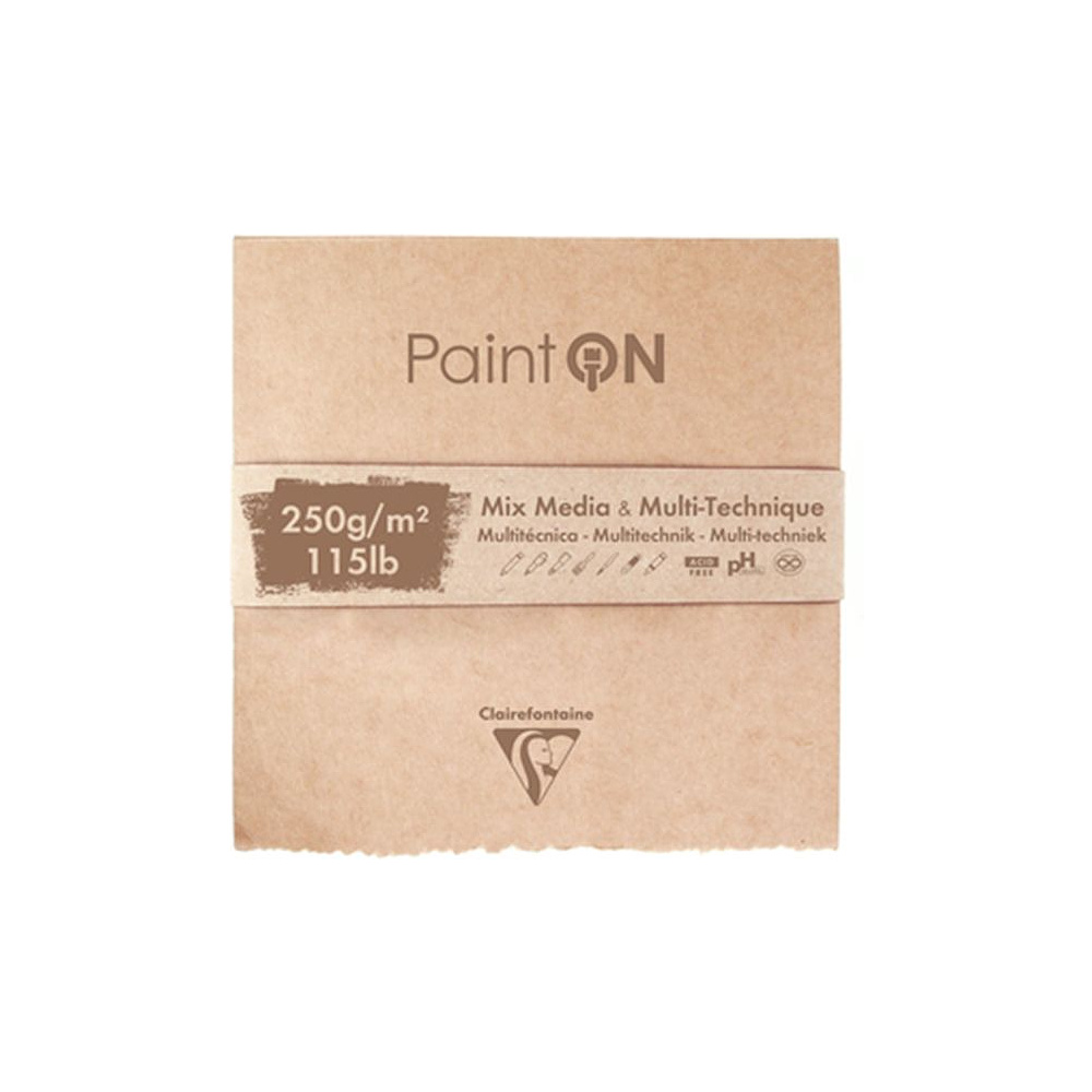Блок-склейка "Paint'On" Mix, 13.3x15.7 см, 250 г/м2, 50 листов, неровный край