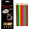Цветные карандаши "Я-Художник!", 12 шт, шестигранные, 6 неон, 6 металлик  - 3