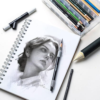 Скетчбук "Himi Miya", 17.8x25.4 см, 160 г/м2, 50 листов, разноцветный - 4