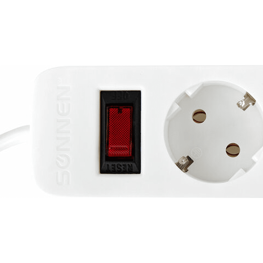 Сетевой фильтр Sonnen SPW-305, 3 м, 5 розеток, белый - 6