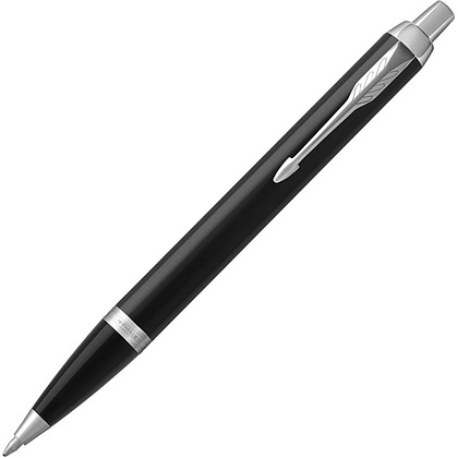 Ручка шариковая автоматическая "Parker IM Black CT", 0,7 мм, черный, серебристый, стержень синий