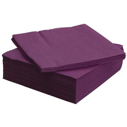 Салфетки бумажные "Duni", 33x33 см, 3 слоя, 20 шт, сливовый
