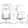 Кресло компьютерное SitZone U-060A, сетка, ткань, черный - 6