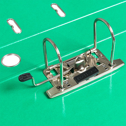 Папка-регистратор "Exacompta", A4, 70 мм, ламинированный картон, салатовый - 2