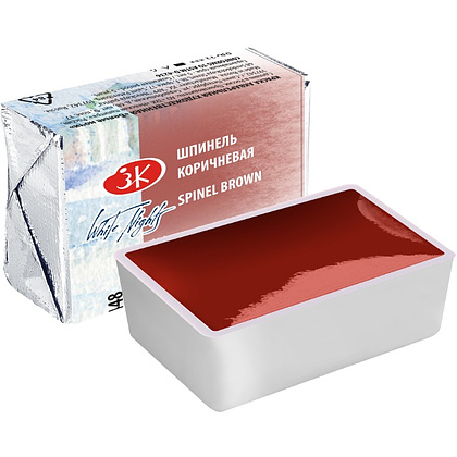 Краски акварельные "Белые ночи", 448 шпинель коричневая, кювета