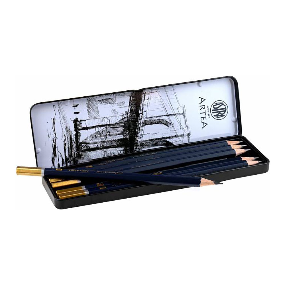 Карандаш чернографитный "Artea", 3B-2H, 6 шт. - 2