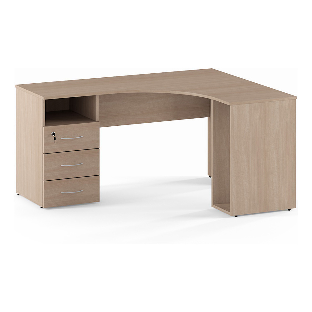 Коллекция Столица стол письменный угловой С-086/1 правый, 1500х1200/500х750 мм, дуб сонома