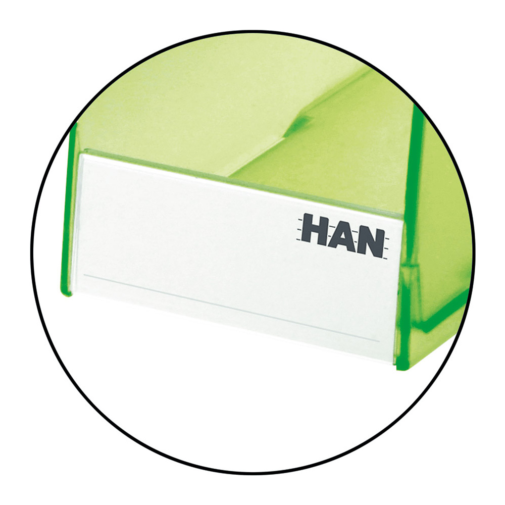 Модуль для бумаги вертикальный "Twin",  прозрачный зеленый - 3