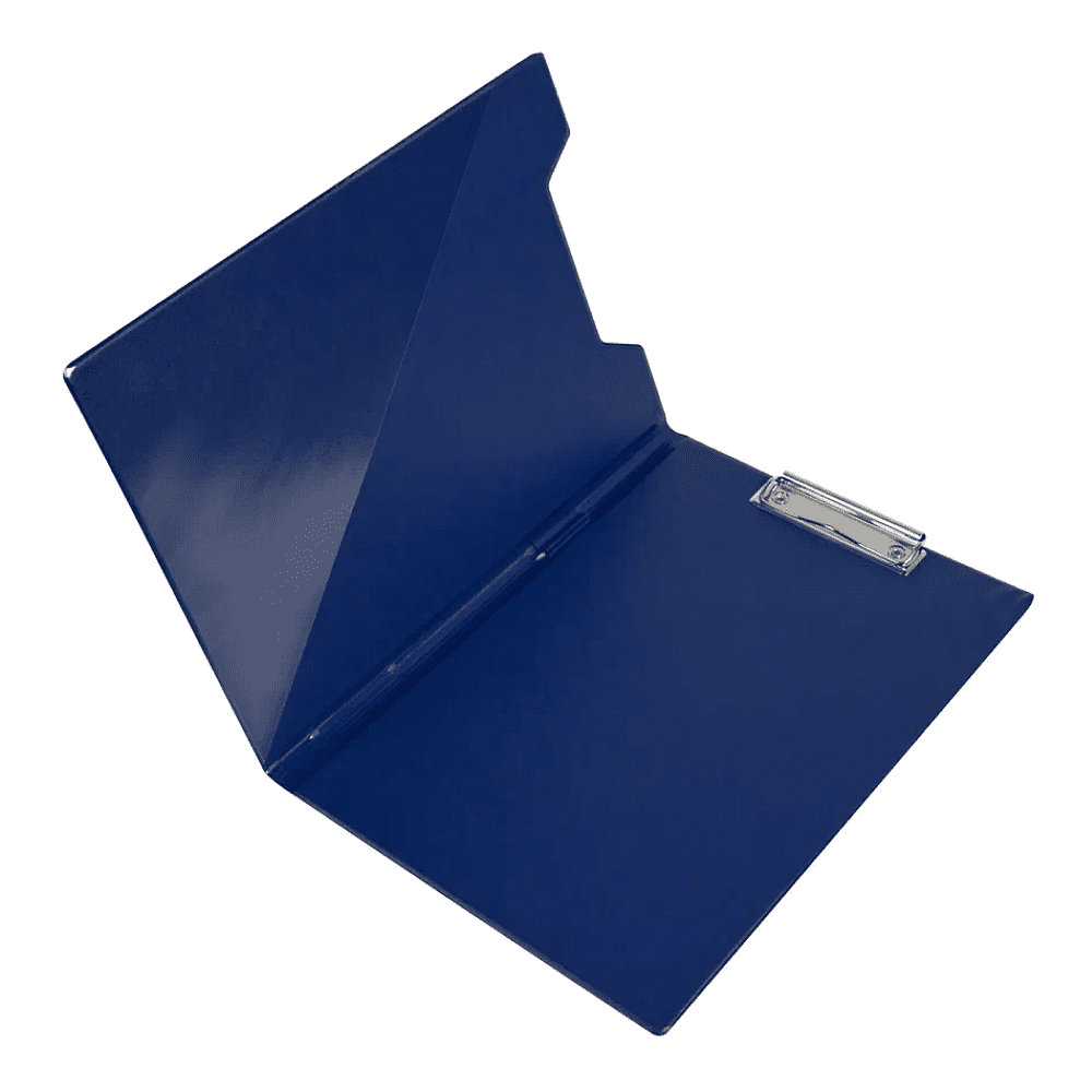 Планшет открывающийся с зажимом, A4, винил, синий - 3