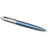 Ручка шариковая автоматическая "Parker Jotter Waterloo Blue CT", 0.7 мм, голубой, серебристый, стерж. синий - 2
