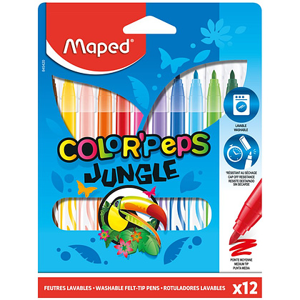 Фломастеры Maped "Jungle", 12 шт