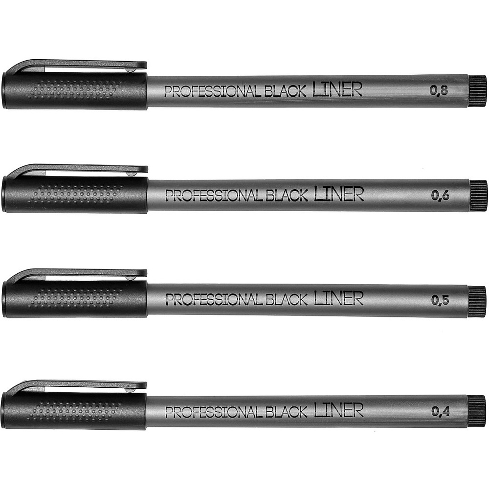 Набор ручек капиллярных "Professional Fine Liners", 4 штуки - 2