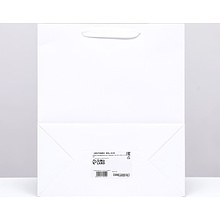 Пакет бумажный "UPAK LAND", 23x27x11.5 см, ламинированный, белый