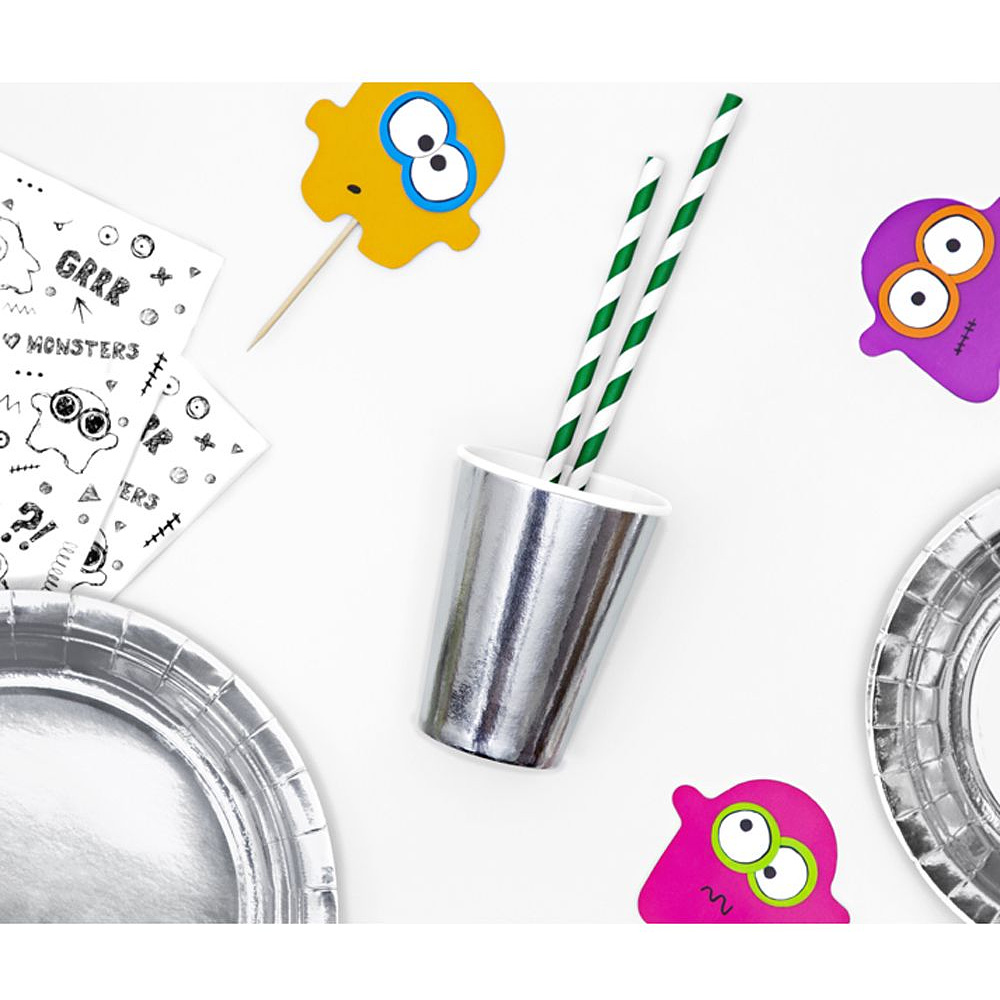 Стакан бумажный "KPP35-018", 6 шт, 220 мл, серебристый - 5