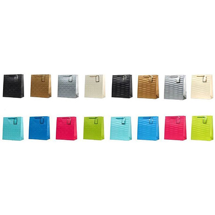 Пакет подарочный бумажный "Тиснение", ассорти