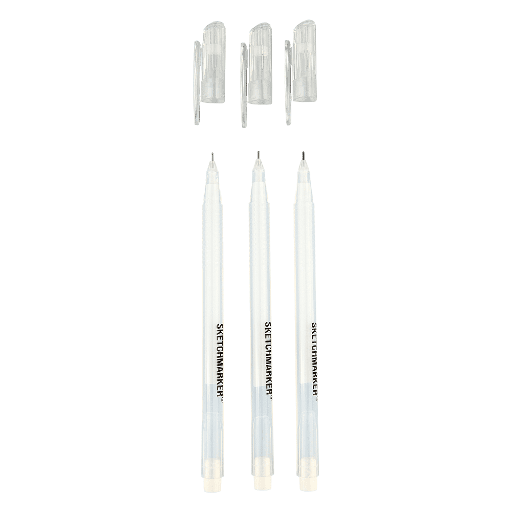 Ручка капиллярная "Sketchmarker", 0.6 мм, 3 шт, белый - 8