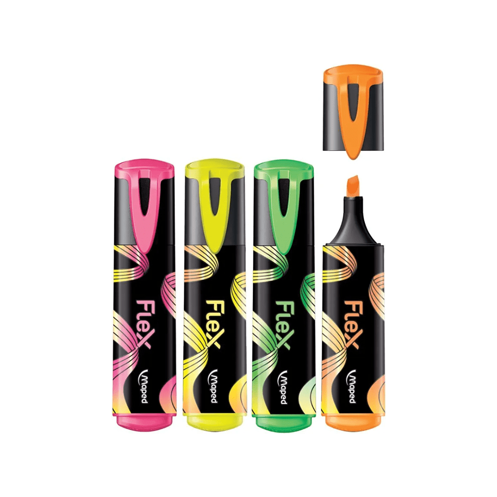 Набор текстовых маркеров Maped "Fluo Flex", 4 шт, ассорти - 2