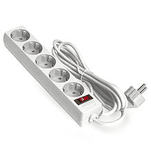 Сетевой фильтр ExeGate SP-5-5W, EX221190RUS, 5 розеток, 5 м, белый