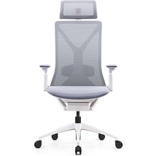 Кресло для руководителя SitZone E-YR-001A-P1-WH сетка/ткань, серый