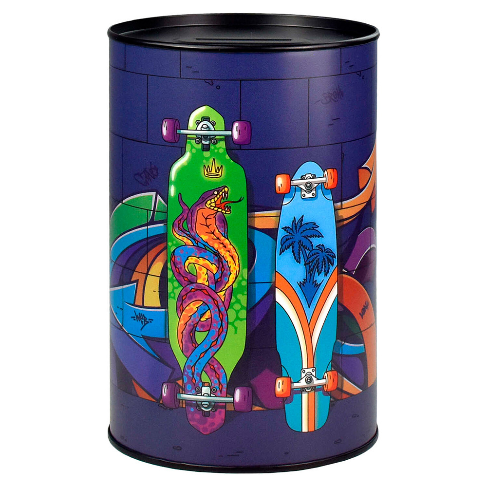 Копилка "Скейты", синий