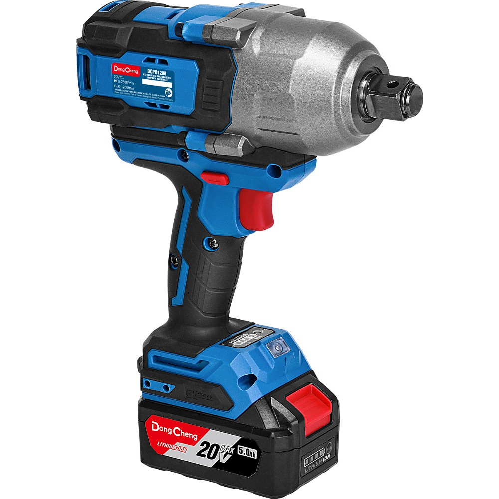 Аккумуляторный гайковерт DongCheng DCPB1288 (TYPE FK), 20 В, 1288 Нм, 2 АКБ, 5 Ач, З/У 4 А - 2